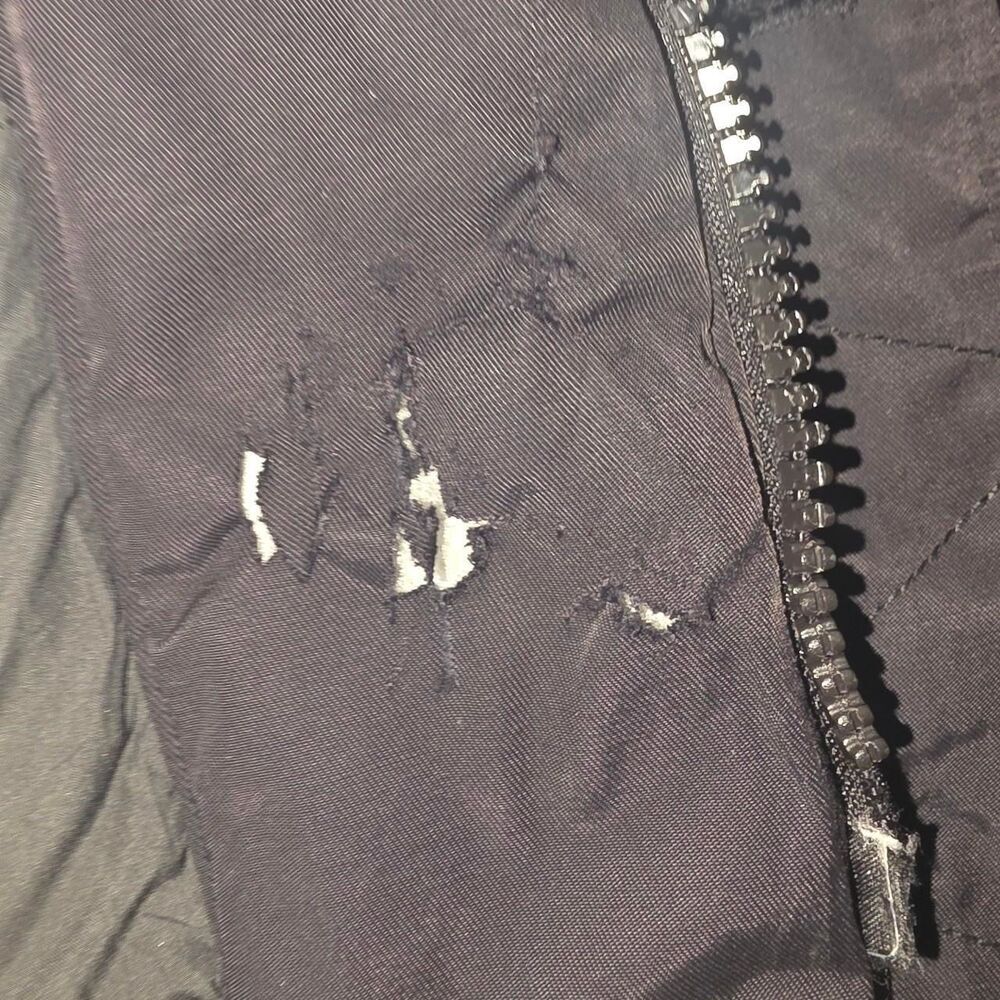 Abercrombie & Fitch black parka with fur hood Size Large - Picture 6 of 8